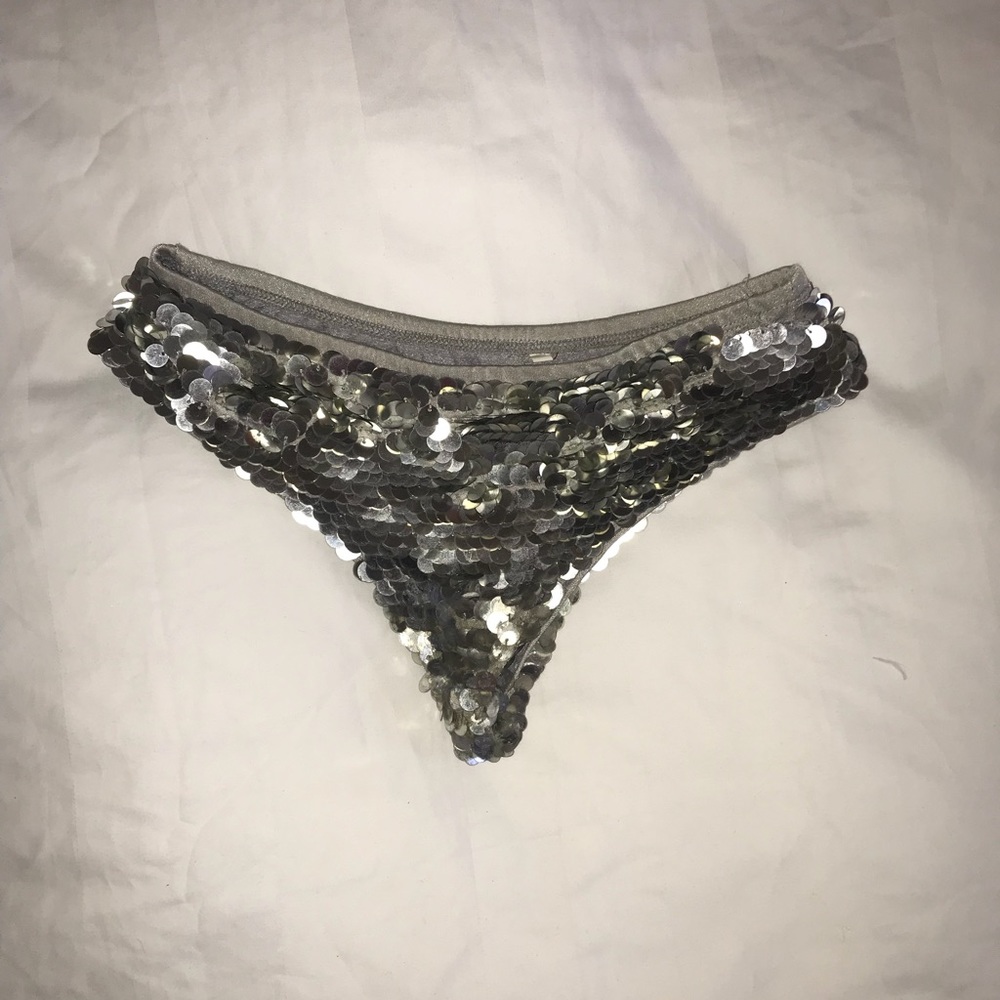 Silver cheeky rave bottoms!